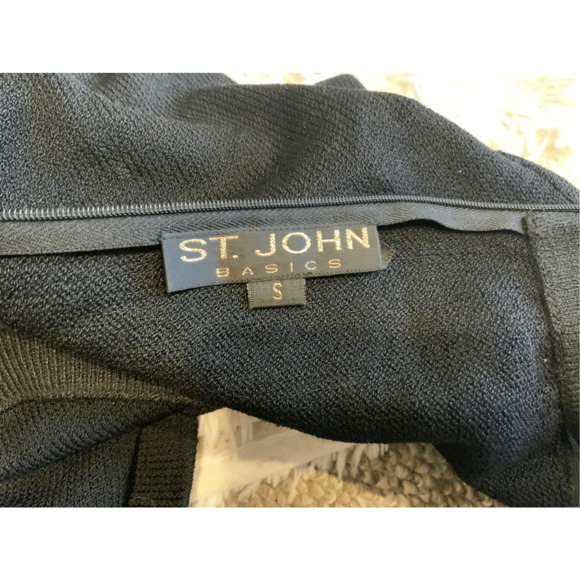St. John Black Santana Knit Shell Size S - Picture 7 of 9